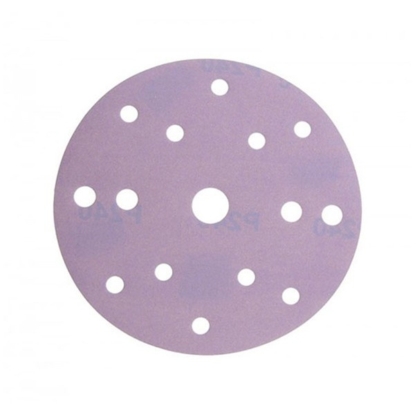 Круг абразивний на 15 отв.d-150   * 240 "SMIRDEX VELOUR DISKS Ceramic (740) - фото, зображення