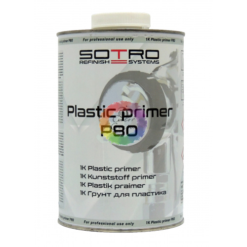 Грунт для пластика "1-K PRIMER" (1 л) SILVER P80  SOTRO - изображение, фото