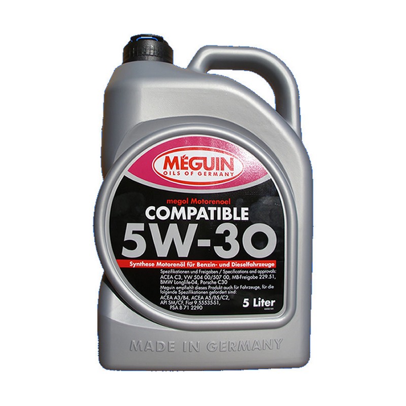 Моторне масло MEGUIN COMPATIBLE  SAE 5W -30 (5л) - фото, зображення