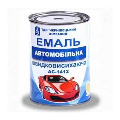 Автоэмаль А-1412 быстросохнущая красная 0,9кг Черновцы - изображение, фото