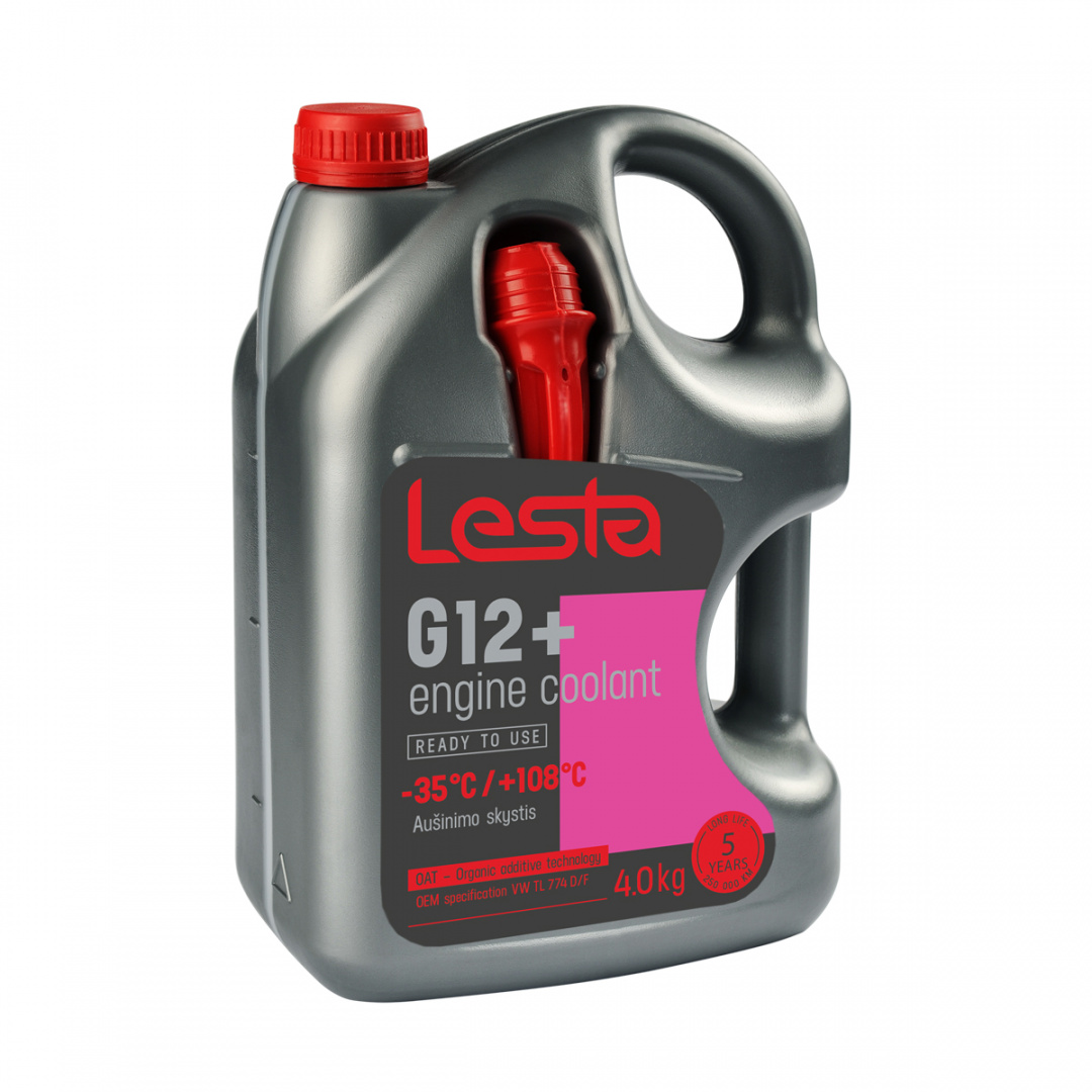 Антифриз готовый LESTA G12/G12+ Plus -35С красный (4кг) - изображение, фото