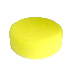 Круг полірувальнийний жовтий на липучці діаметр 80мм - фото, зображення